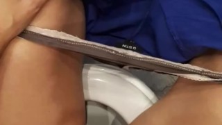 Holding pee, toilet desperation + mess, pee in my panty
