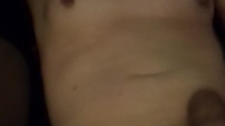 Squeezing And Playing with My Naked Transgirl Breasts and Non-Op Clit