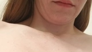 Playing with my small tits and nips