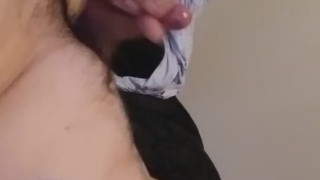 Tattooed stud jerks it and cums