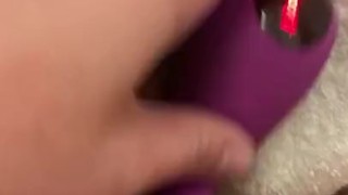 Vibrator pleasure and feet play