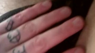 FAT TATTOOED SLUT SHOWS OFF BIG TITS AND ASS IN NEW LINGERIE