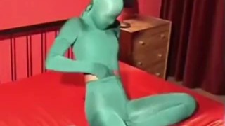 Young Babe Total Multilayer Encase In Pantyhose Nylon Encasement