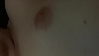 Late night nipple play