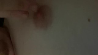 Late night nipple play