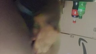 Shoved a dildo up my ass before heading out