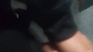 Masterbating in a public bathroom