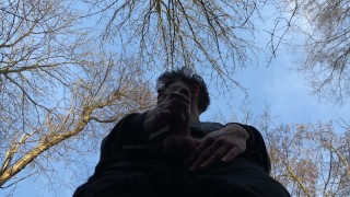 Cute Boy Stroking His 9 inches Dick /OUTDOOR / School boy / Hunks