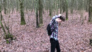 Camping with Daddy Outdoor /Daddy Filmed Me & CUM AS VULCANO / Cute boy