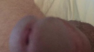 Edging my big cock. Precum followed by huge cumshot