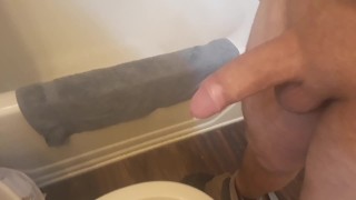 Pissing in the bathroom