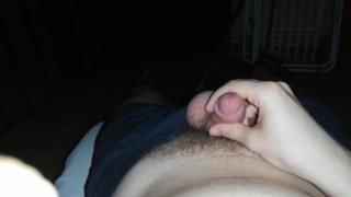 Nocturnal wanking on the balcony (disturbed by an idiot)