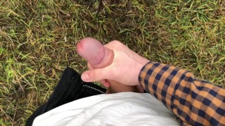 Horny BOY with HUGE DICK(23cm) Jerking OFF OUTDOOR IN THE COLD WEATHER