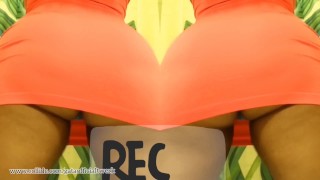 Sexy Latina Dancing in mini dress