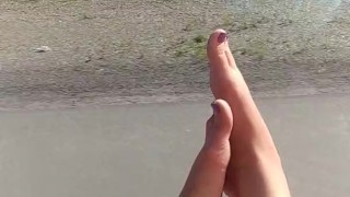 Sexy milf outside feet