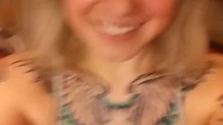 CUTE TATTOOED BLONDE GIRL FARTS ON YOUR FACE
