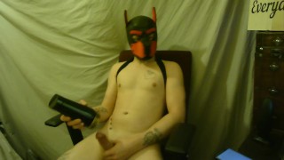 Pup wank with fleshlight