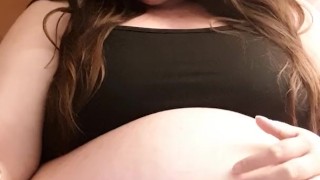 Some sexy Pregnant belly rubbing