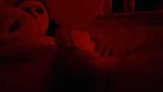 Red light flashlight - masked prince fucks pocket pussy