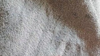 quick cumshot while doing laundry