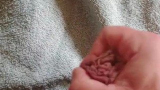 quick cumshot while doing laundry