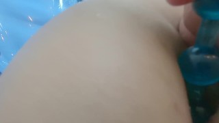 My first time to try anal beads. Check it up close.