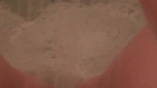 First huge squirt from showerhead