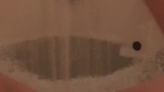 First huge squirt from showerhead
