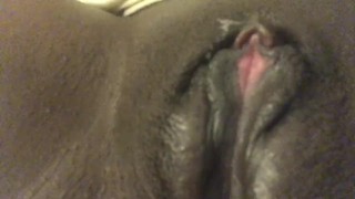 Big Tongue Vibrating on Black Clit
