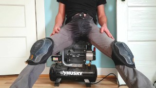 Pissing my jeans and white briefs 6 times while working = explosive cum