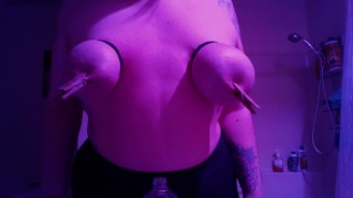 Softcore BDSM Breast Stimulation