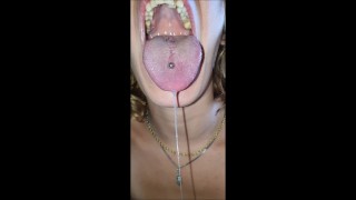I'm going to eat you! Tongue fetish, vore, spit and drooling demo
