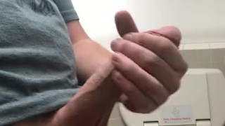 Public bathroom tease