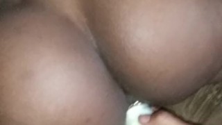 Darkskin getting fucked by her rabbit