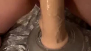 Wife rides 12” dildo hubs records