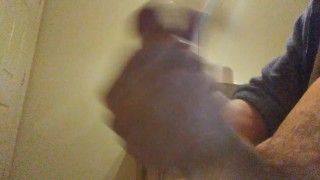 Big dick bathroom solo with great cumshot...... Your welcome