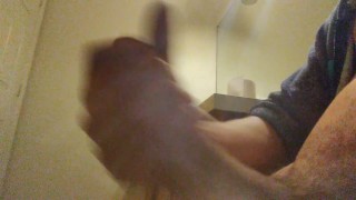 Big dick bathroom solo with great cumshot...... Your welcome