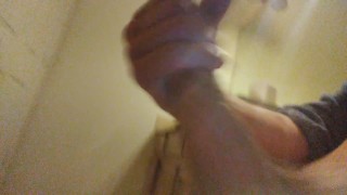 Big dick bathroom solo with great cumshot...... Your welcome