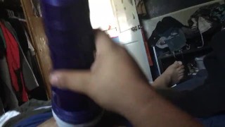 Masterbating with toy