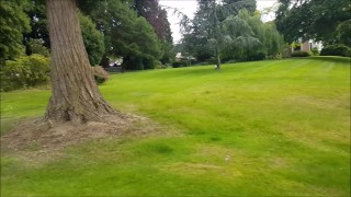 Hotel outside Garden Risky Fuck & blowjob