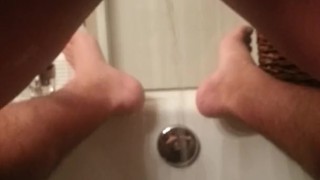 Wife Pissing On Husband's Small Cock. Huge Cum Shot!