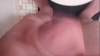 Transgirl Naked Pissing Multiple Streams and Playing with My Non-Op Clit