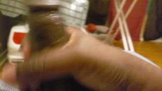 Iam horny playing with my black dick