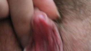 Hairy wet pussy Extreme close up