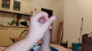 Jerk off while my gf taking shower