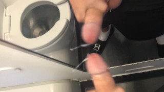 College Boy with Huge Dick Cums on Plane
