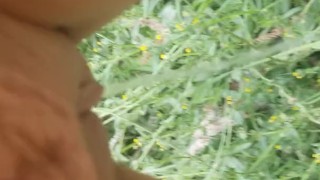 Farmer Daughter Takes Long Pee In Field