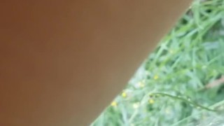 Farmer Daughter Takes Long Pee In Field