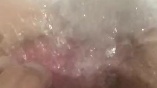 Tiff visits Mr Water Jet for a quick orgasm and moans in pleasure
