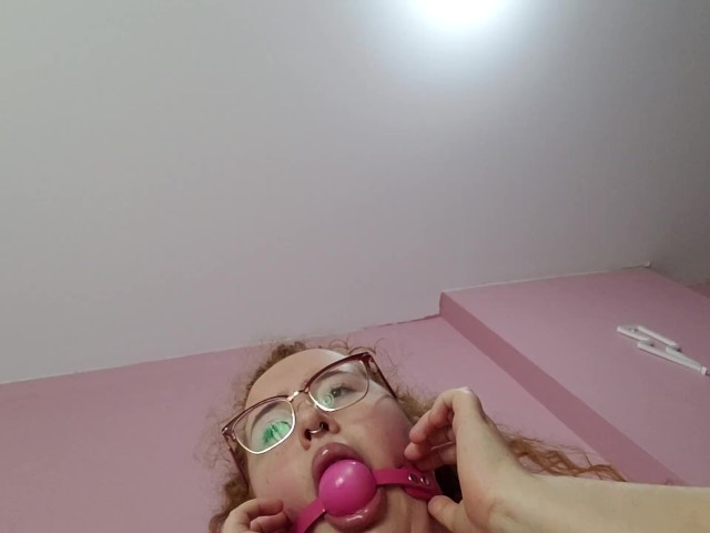 Ball Gag Tease From Bbw Submissive Fat Piggy 